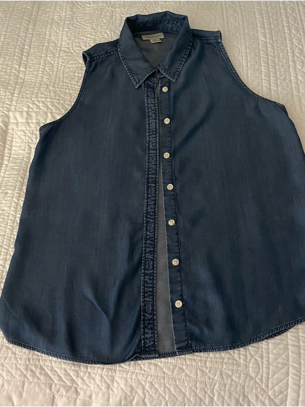 Calvin Klein Jeans Blue Denim Collared Shirt
